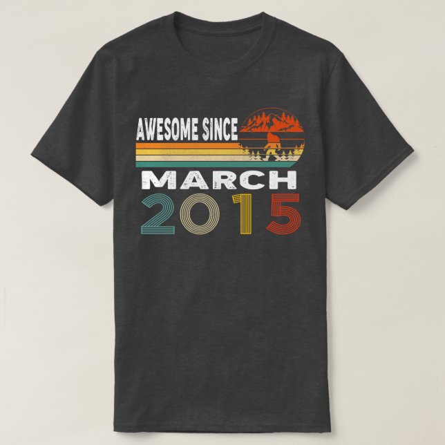 Awesome Since March 2015 T-Shirt (Design Front)