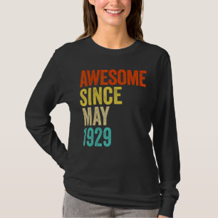 Awesome Since May 1929 Vintage 93th Men And Women T-Shirt