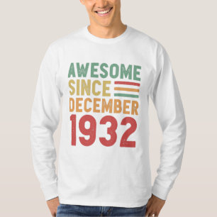 Awesome Since May 1932 90th Birthday Gift T-Shirt