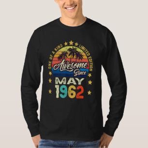 Awesome Since May 1962 Vintage 60th Birthday T-Shirt