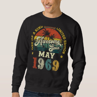 Awesome Since May 1969 Vintage 53rd Birthday Sweatshirt