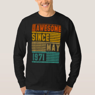 Awesome Since May 1971 Vintage 51th Men And Women T-Shirt