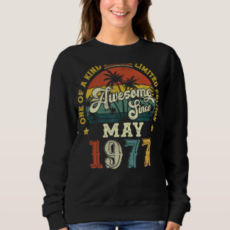 Awesome Since May 1977 Vintage 45th Birthday Sweatshirt