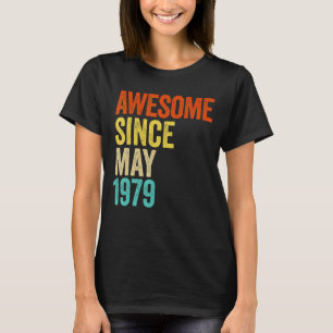 Awesome Since May 1979 Vintage 43th Men And Women T-Shirt