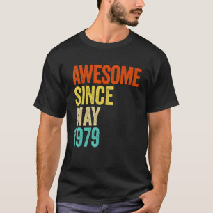 Awesome Since May 1979 Vintage 43th Men And Women T-Shirt