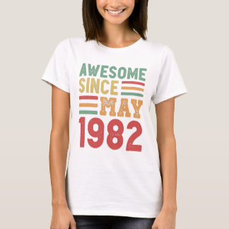 Awesome Since May 1982 40th Birthday Gift T-Shirt