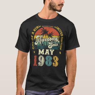 Awesome Since May 1983 Vintage 39th Birthday T-Shirt
