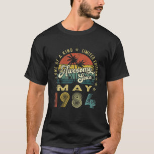 Awesome Since May 1984 Vintage 38Th Birthday For M T-Shirt