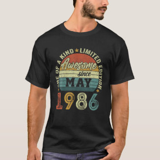 Awesome Since May 1986 36 Years Old 36Th Birthday T-Shirt