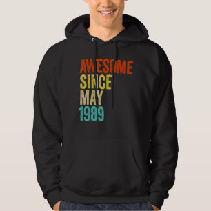 Awesome Since May 1989 Vintage 33th Men And Women Hoodie