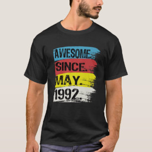 Awesome Since May 1992 Gemini Man Taurus Girl 30Th T-Shirt