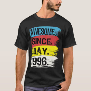 Awesome Since May 1996 Gemini Man Taurus Girl 26th T-Shirt