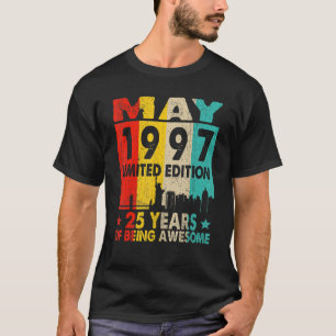 Awesome Since May 1997 25th Birthday Vintage Retro T-Shirt