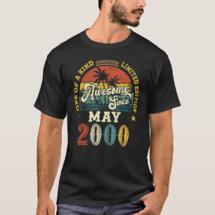 Awesome Since May 2000 Vintage 22nd Birthday T-Shirt