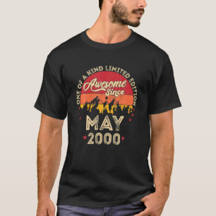 Awesome Since May 2000, Vintage 22Nd Birthday T-Shirt