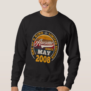 Awesome Since May 2008 14th Birthday 14 Years Old Sweatshirt