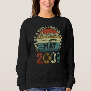 Awesome Since May 2009 13 Years Old 13th Birthday Sweatshirt