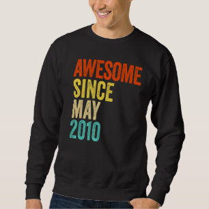Awesome Since May 2010 Vintage 12th Men And Women  Sweatshirt