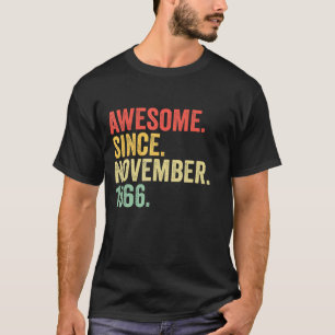 Awesome Since November 1966 56 Years Old Gifts 56t T-Shirt