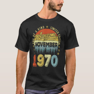 Awesome Since November 1970 52 Years Old 52nd Birt T-Shirt