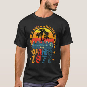 Awesome Since November 1972 Vintage 49Th Birthday T-Shirt