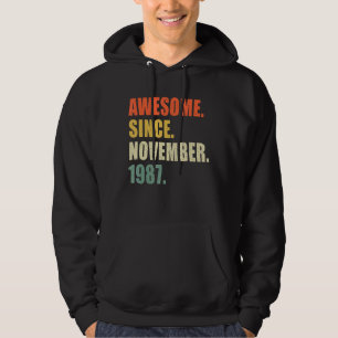 Awesome Since November 1987 35 Year Old Birthday Hoodie