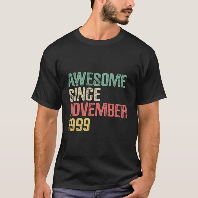 Awesome Since November 1999 20 Years Old 20Th Birt T-Shirt (Front)