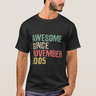 Awesome Since November 2005 14 Years Old 14Th Birt T-Shirt