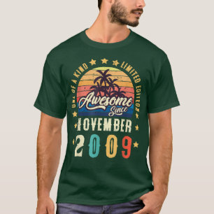Awesome Since November 2009 Vintage 13th Birthday T-Shirt