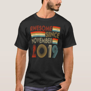 Awesome Since November 2019 3rd Birthday 3 Years O T-Shirt