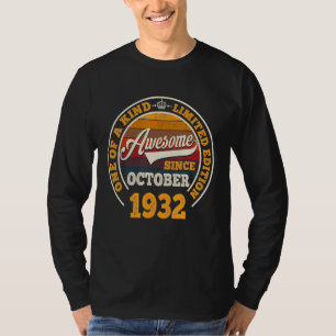 Awesome Since October 1932 90th Birthday 90 Years T-Shirt