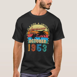 Awesome Since October 1953 69Th Birthday Limited E T-Shirt