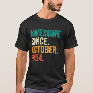 Awesome Since October 1954 68 Years Old  68th Birt T-Shirt