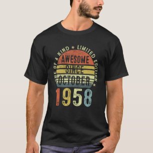 Awesome Since October 1958 64 Years Old 64th Birth T-Shirt