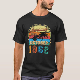 Awesome Since October 1962 60Th Birthday Limited E T-Shirt