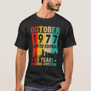 Awesome Since October 1977 45th Birthday Vintage R T-Shirt