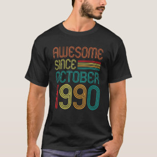 Awesome Since October 1990 Retro 32nd Birthday 32 T-Shirt