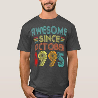 Awesome Since October 1995 27 Year Old Vintage 27t T-Shirt