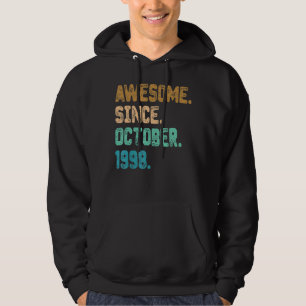 Awesome Since October 1998 Vintage 24th Birthday Hoodie