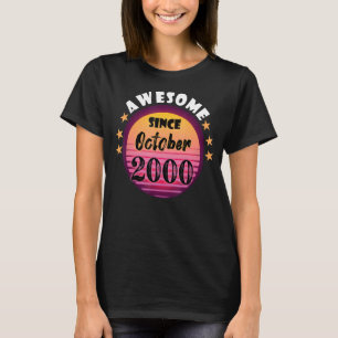 Awesome Since October 2000 Birthday 2000 October V T-Shirt