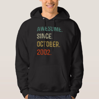 Awesome Since October 2002 20th Birthday 20 Years  Hoodie