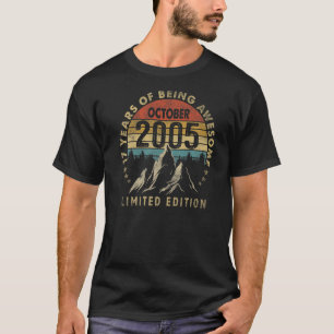 Awesome Since October 2005 17 Years Old 17th Birth T-Shirt
