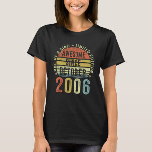 Awesome Since October 2006 16 Years Old 16th Birth T-Shirt