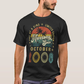 Awesome Since October 2008 15 Years Old 15th Birth T-Shirt