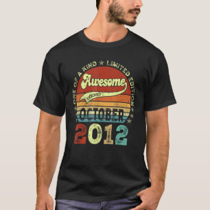 Awesome Since October 2012 10th Birthday 10 Years T-Shirt