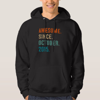 Awesome Since October 2015 7th Birthday 7 Year Old Hoodie