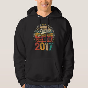 Awesome Since October 2017 5 Years Old 5th Birthda Hoodie