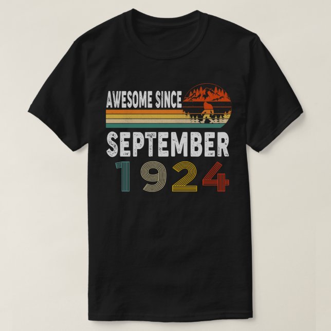 Awesome Since September 1924 T-Shirt (Design Front)
