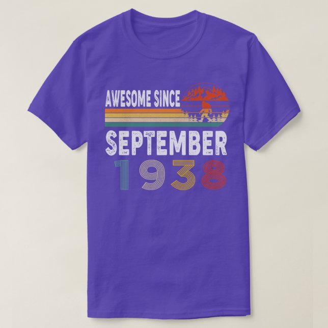 Awesome Since September 1938 T-Shirt (Design Front)