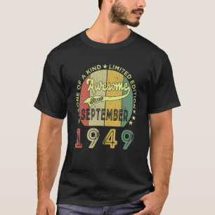 Awesome Since September 1949 73 Years Old 73rd Bi T-Shirt